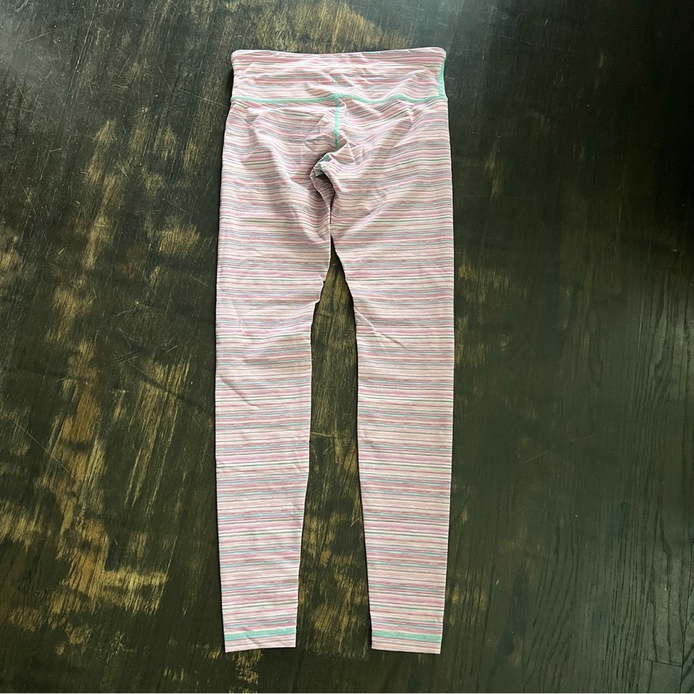 Women’s Lululemon Wunder Under Pant III Luxtreme Leggings Pink Cyber Stripe 8 - Picture 4 of 7